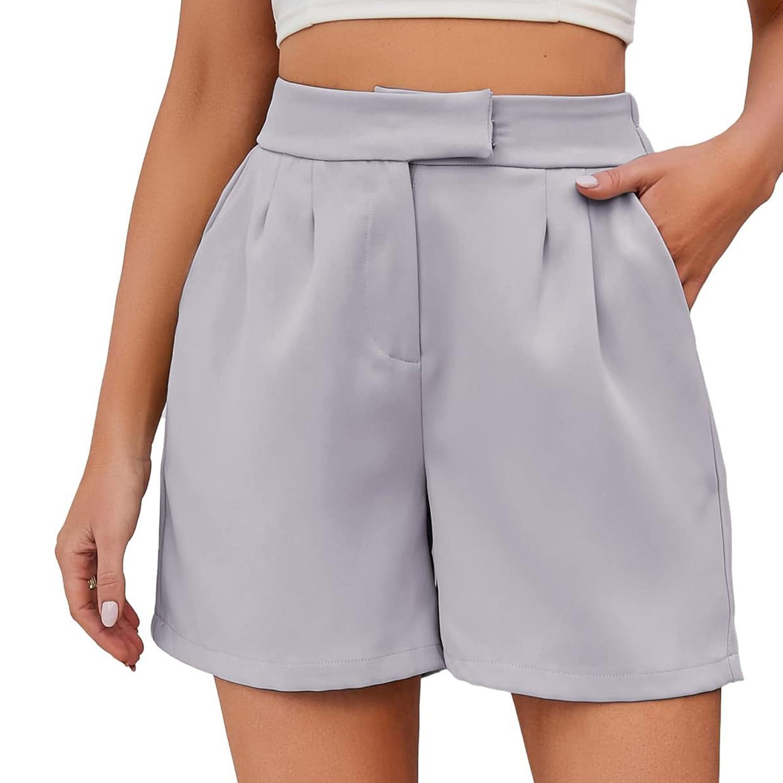 Women s Casual Short Pants With Pockets, Fashionable S