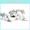 Polar Bear Wildlife Animal Mini Figures Model Set For Educational And Use Gift