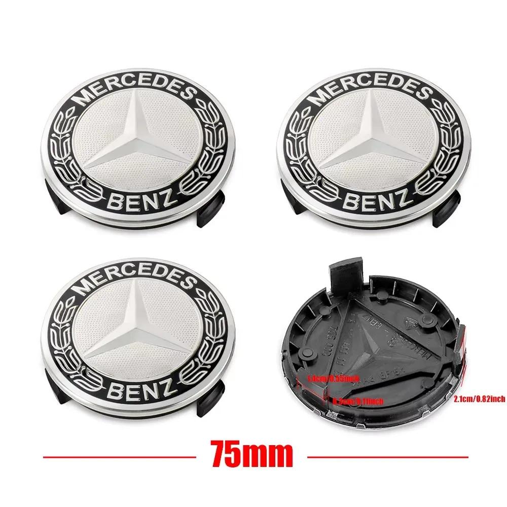 

Car Sticker For Benz 4PCS 75MM Car Wheel Center Hub Caps Tire Rim Covers Auto Accessories For Mercedes Benz CLA A180 W108 AMG CL