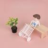 1 Stück Puppenhauszubehör Ins Niedlich Simulation Handgezogener Wagen Einkaufswagen Spielzeug Kreativ Kawaii Desktop Dekoration Geschenk