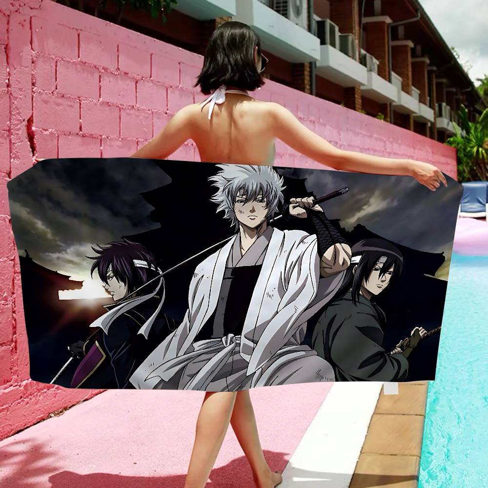 Funny Japanese GINTAMA Microfiber Beach Towel Absorbent Quick dry Soft Yoga Swimming Resort Mountain Climbing Towel