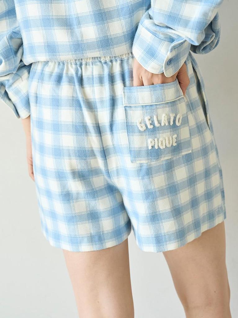 Preppy flannel check shorts PWFP255282BLUF