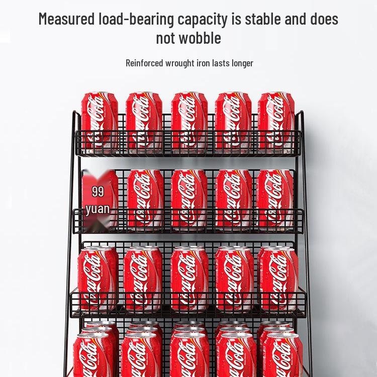Snack & Beverage Display Rack for Convenience Stores - Multi-Layer Shelf for Checkout Counter