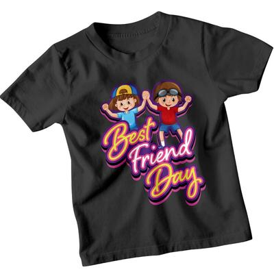 Boys And Girls Cartoon Best Friends Day T-Shirt Bestie Matching BFF Shirt #BFD
