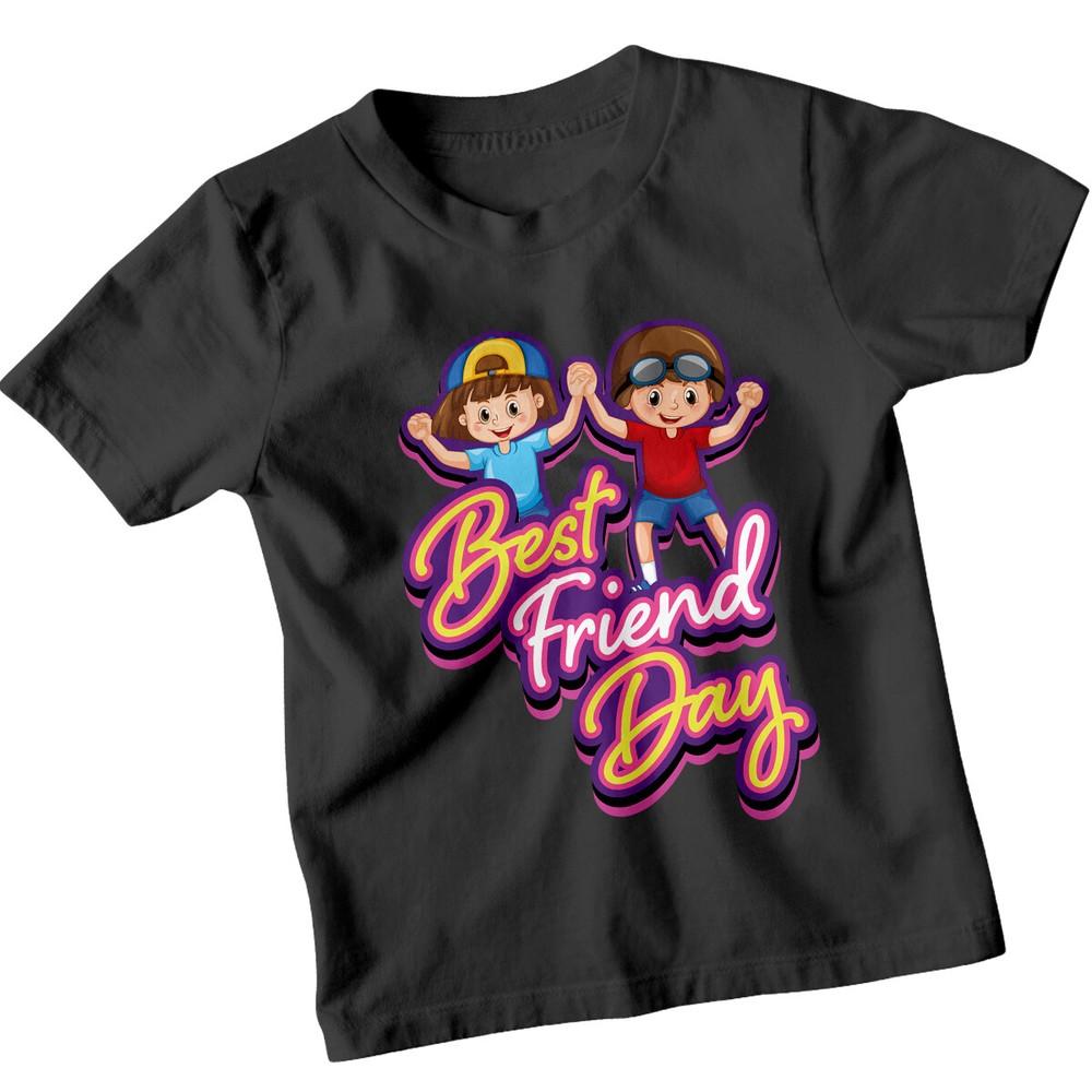 

Boys And Girls Cartoon Best Friends Day T-Shirt Bestie Matching BFF Shirt #BFD 4XL