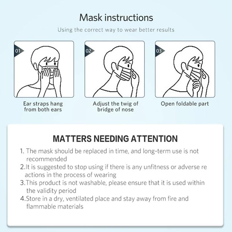 50-200 Pcs Mask Disposable Nonwove 3 Layer Ply Filter Mask Adult Mouth Face Mask Safe Anti Dust Breathable Masks