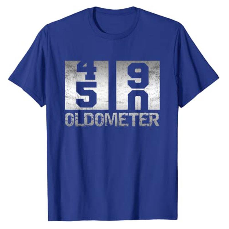Oldometer 4950 TShirt 50th Birthday Gift Shirt Unisex Women Tee Tops  50 Years Old Clothes Gifts for Mom Dad Best Seller Novelty S