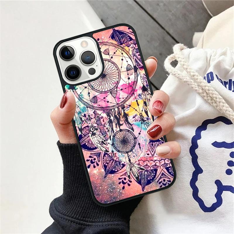 

Чехол-мандала Ловец снов для телефона iPhone 17 Air 15 16 Чехол 11 13 14 Pro Max 12 Plus Max Fundas iPhone 11pro max