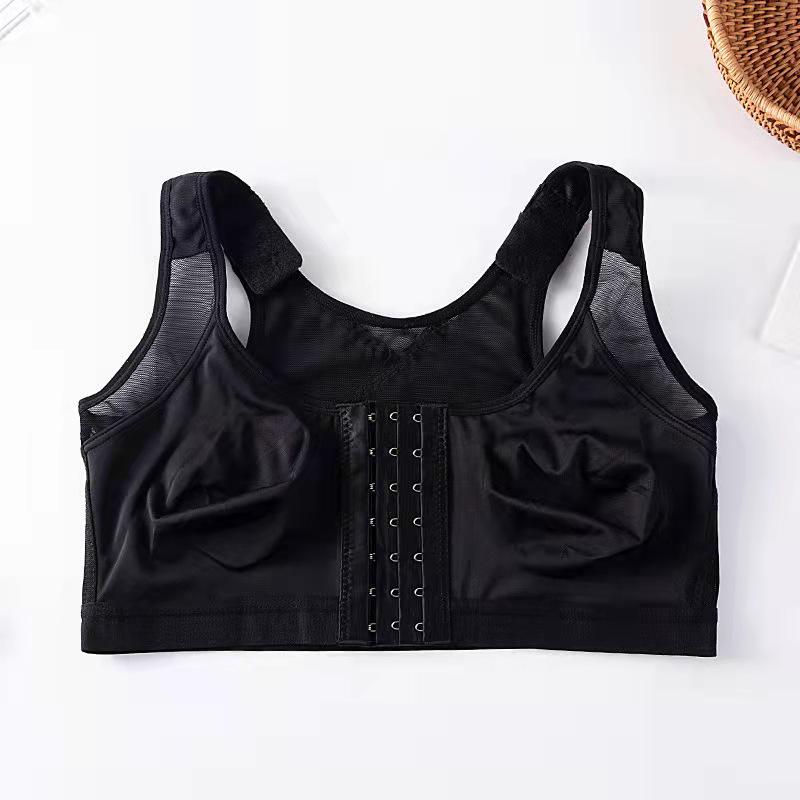 Adjustable Wire-Free Sports Bra with Front Buckle – Breathable and Comfortable Yoga Vest