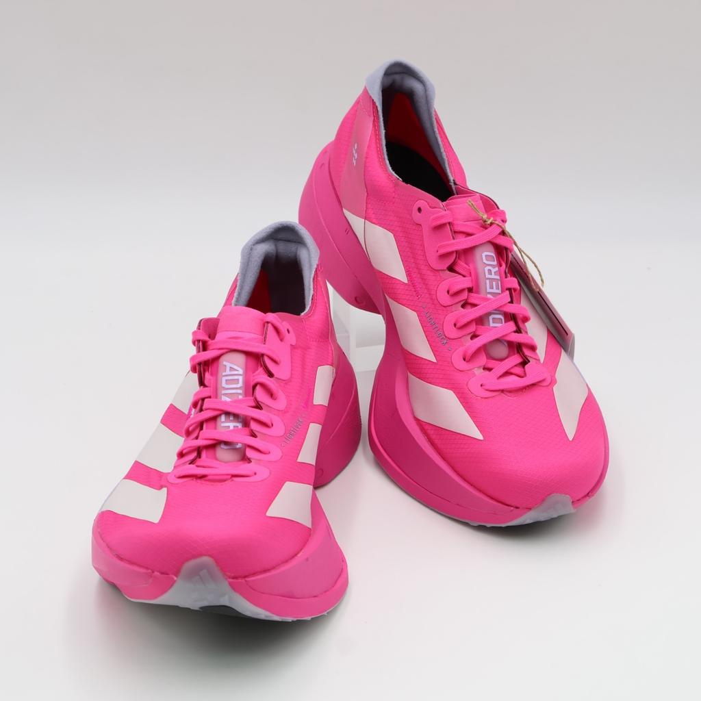 JR1269 Adidas Adizero Adios Pro 4 Shock Pink Zero Metallic Aurora Plum (Men's)