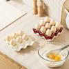 Divided Compartments Egg Organizer PET Eggs Fresh Storage Box  Kitchen Countertop