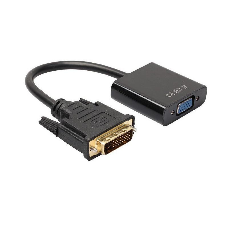 Cross-Border 24+1 DVI To VGA Adapter Cable with Chip, Supports 1080P HD