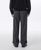 MUSINSA STANDARD Brushed One-Pleat Wide Banded Slacks [Medium Gray]