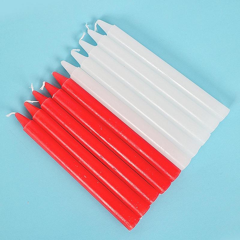 Survival Candles 10Pcs/set Long Burning Unscented Candle Household Short Taper Candles for emergency disaster prevention