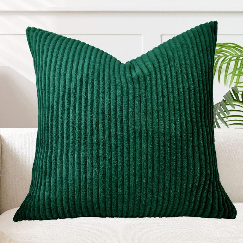 2 Pack Corduroy Pillow Covers, Soft Textured Fabric, Double-Sided Design with Zipper Closure,Suitable for Sofa, Bed, Living Room,Home Decoration