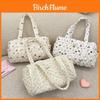 Cartoon Pattern Fabric Tote Bag With Zipper Closure For Daily Use