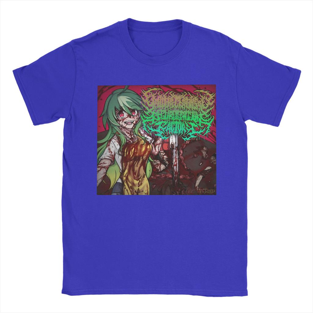Yandere Chainsaw Factory Chainsaw Sauce Black Gold Dark Rock Anime Second Dimension T Shirt Music TShirts Tshirt Cotton Tees