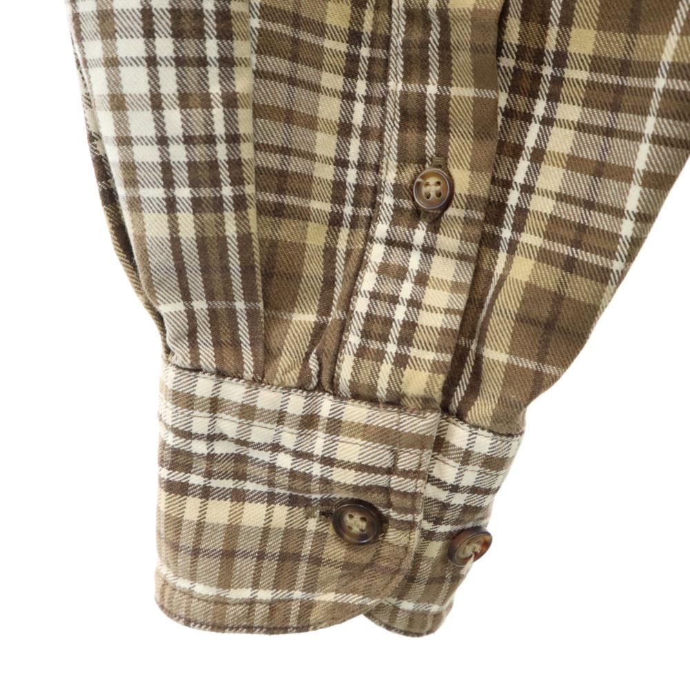 GAP 90s Old Check Pattern Long sleeve Button down shirt S Brown etc Men's Used