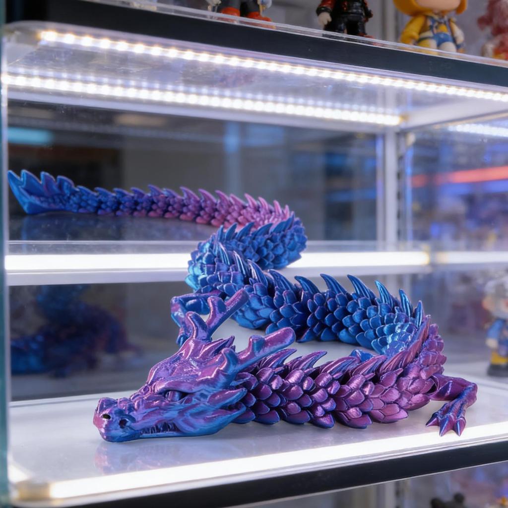 12pcs 3D Printed Chinese Dragon Ornament, Random Color, Ideal For Car Dashboard, Party Decoration, Festival Home Decoration