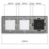 BSEED Double Blank Frame Plus 1/2/3Gang Switch Panels Crystal Glass EU Standard With Metal Plate Front Panel Without Switch