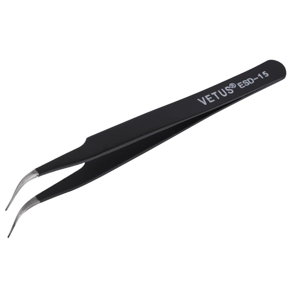 Vetus TS-15 ESD antiest/áticas, curvadas Pinzas para reparaci/ón de tel/éfonos m/óviles