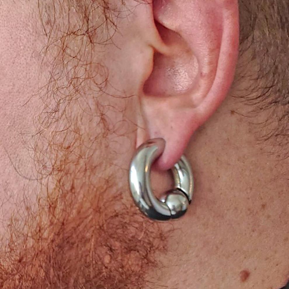 Mehrfach verwendbarer Titan Edelstahl Klemmkugelring: Ohrring, Brustwarze, Genital, Piercing.