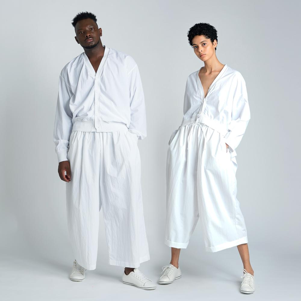 ATHPLATFORM Au11Pt03 Wide Crop Pants_White