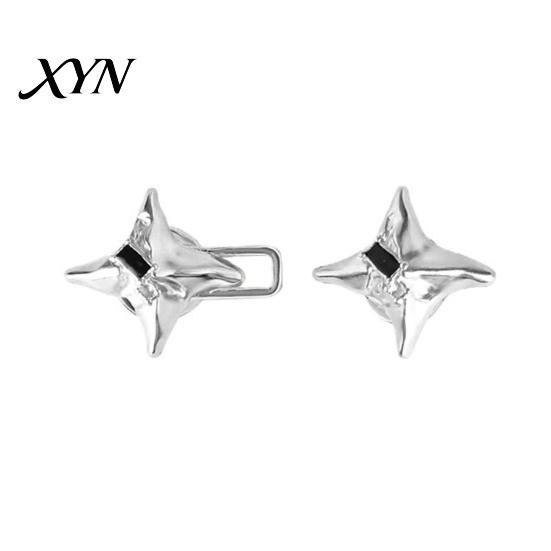 Creative Fashion Accessory 1 Pair Pant Waist Tighteners, Metal Butterfly Star Decorative Jeans Button Bag Buckle Pins, Adjustable No-Sew Pants