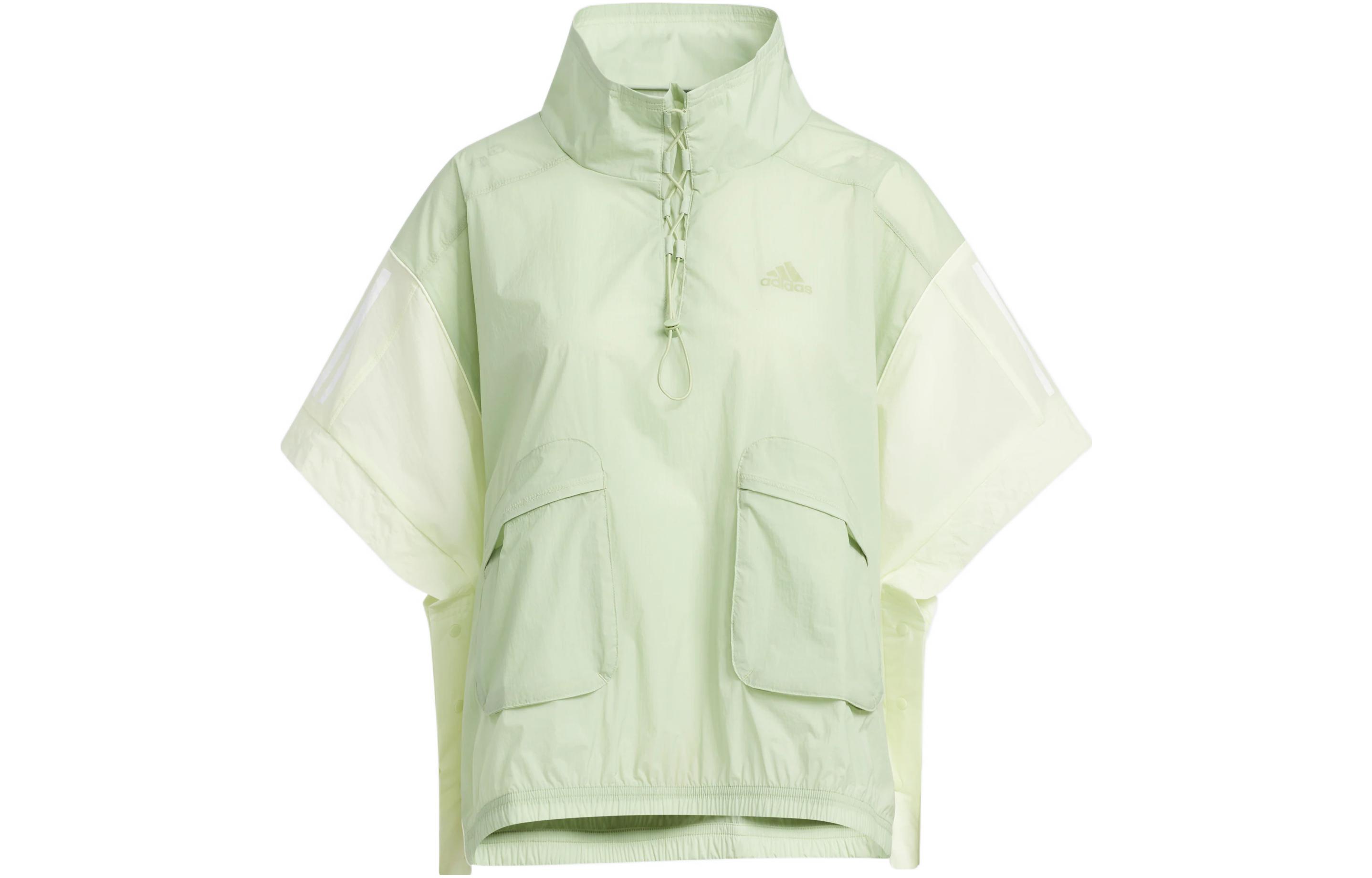 Adidas Jackets Women s Green Stand Collar Moderate Workwear HF2472 M