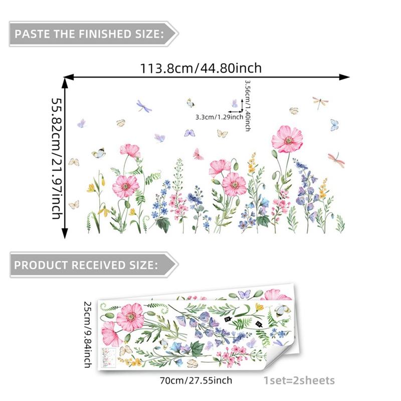 Flower and Butterfly Wall Sticker Pvc Wall Decals