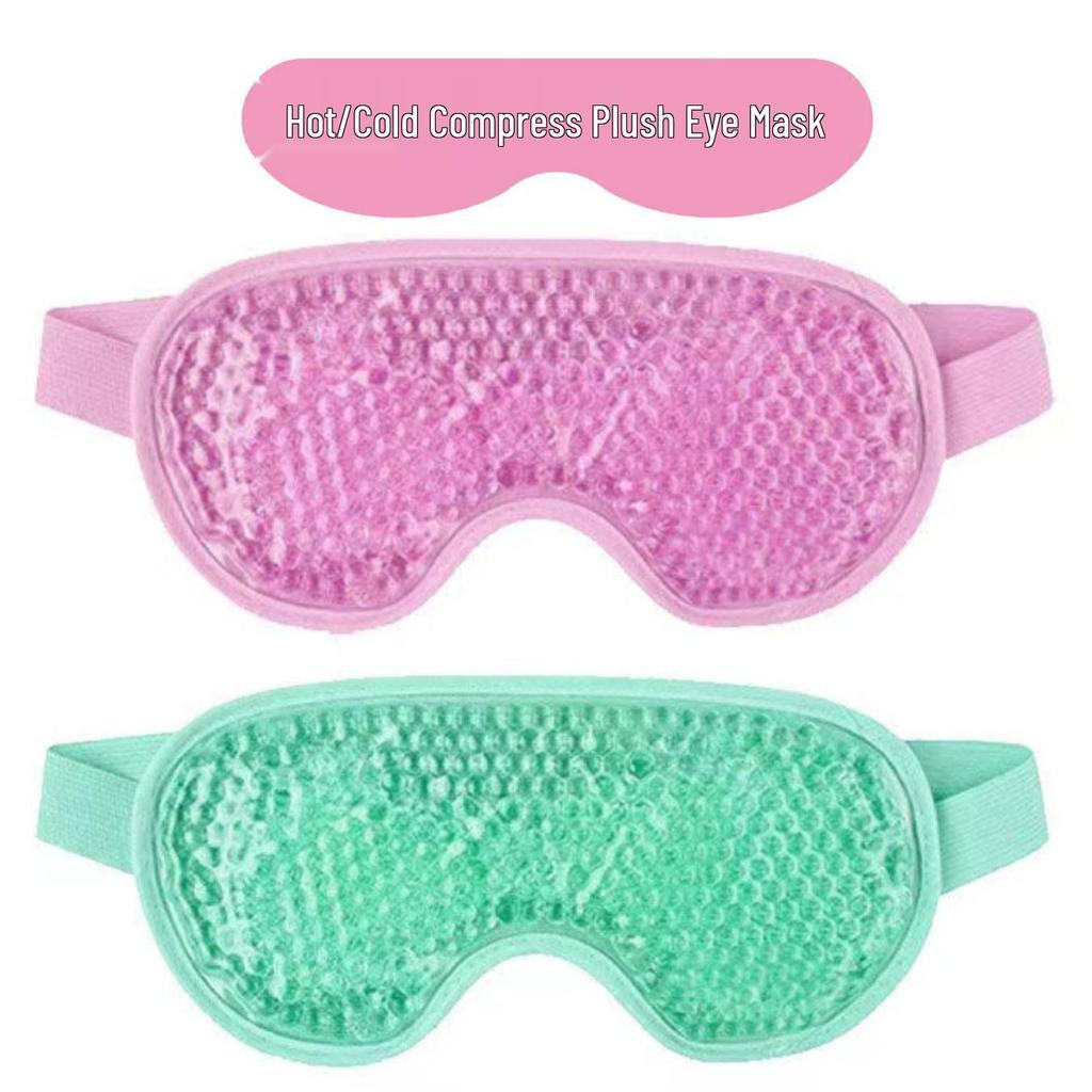 Exclusive Ice and Heat Eye Mask: Cold Compress, Sleep Aid, Ice Beads, Eye Relaxation