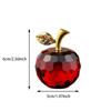 Crystal Glass Fruit Figurines Realistic Design 3D Desktop Ornament Art Chic Fruit Collectible Figurines Kitchen Tabletop