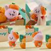 LINE FRIENDS BT21 Anime Kpop 12cm Cooky Shooky Plush Toy Y2K-Style Latest Arrival Cartoon Orange Plush Doll Backpack Keychain