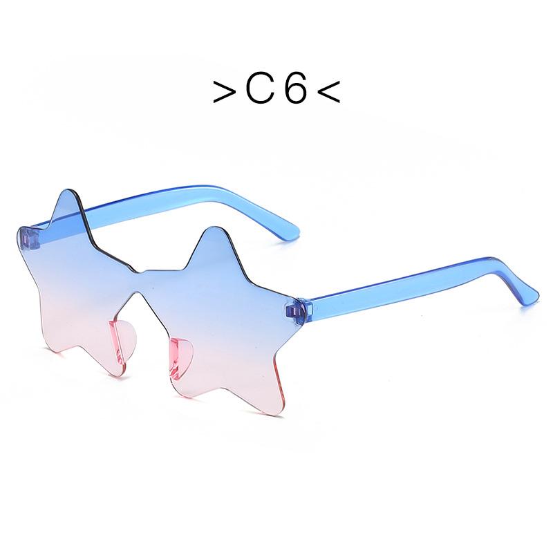 Nowe Modne Kolorowe Damskie Okulary Przeciwsłoneczne w Kształcie Gwiazd Vintage Cukierkowy Kolor Damskie Okulary Przeciwsłoneczne Zabawny Prezent na Halloween Okulary Party