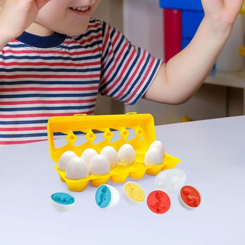 Plastic Matching Egg Play Set Cute Matching Smart Eggs Toy  Nursery Supplies