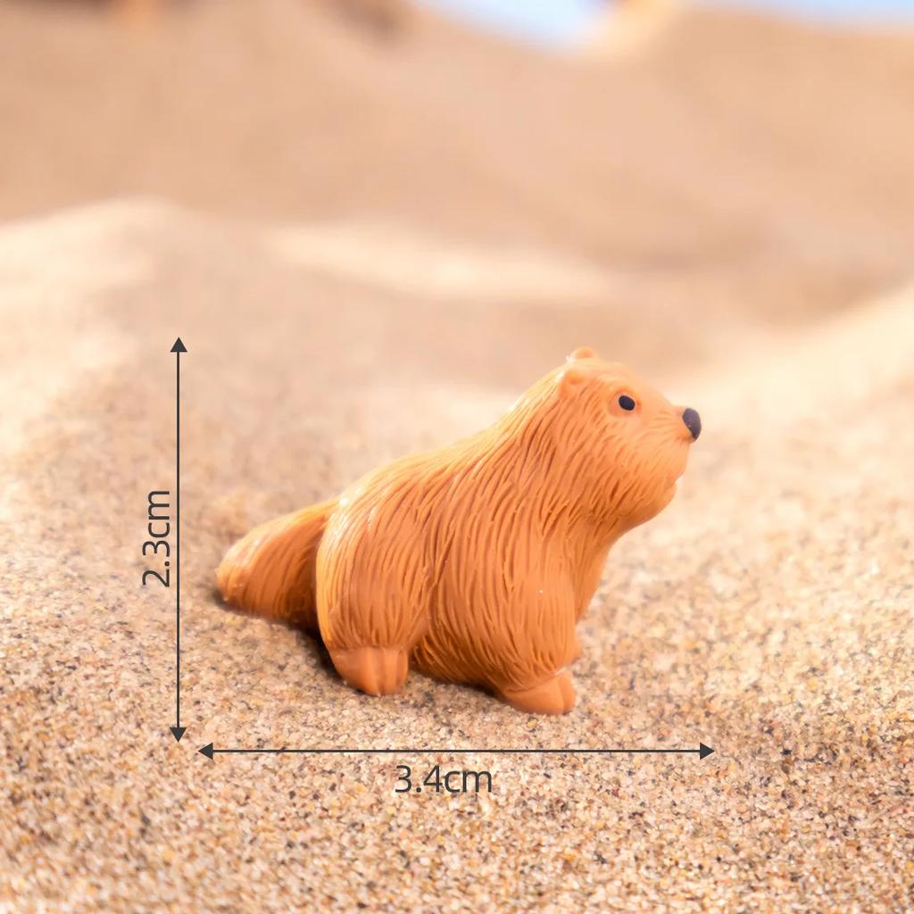 Micro Landscape Mini Figurines Landscaping Groundhog Simulation Wildlife Resin Crafts Small Accessories Tabletop Ornament