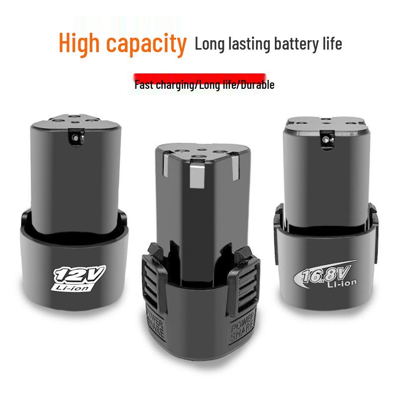 12V/16.8V Electric Drill Charger & Lithium Battery Kit - Compatible with Power Drills and Electric Screwdrivers