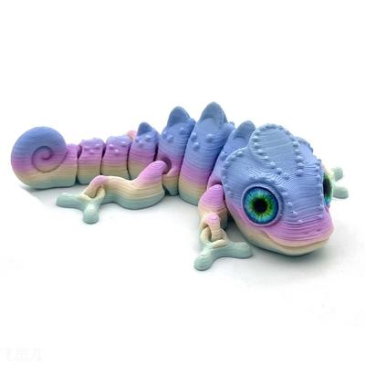 3D Printing Lizard Figures Multi-joint Movable Simulation Eyes for Home Accessories Kids Gift Living Room Decoration
