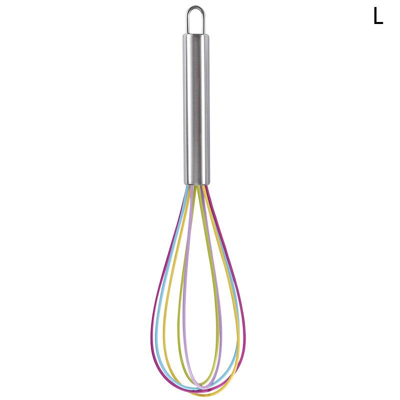 

Силиконовый венчик для взбивания яиц из нержавеющей стали, ручной миксер для взбивания яиц, кухонная утварь для выпечки, венчик для молока, сливок, масла