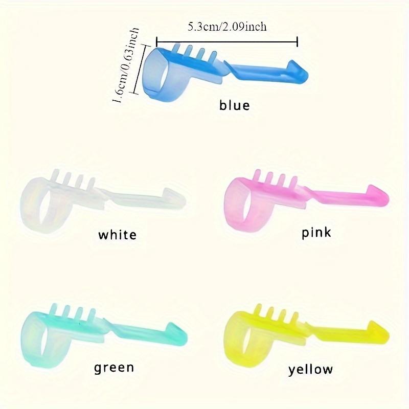 4 Stück Häkelgarn-Führungshülse Kunststoff-Fingerschutz für Anfänger Strick- und Häkelhandwerkszubehör