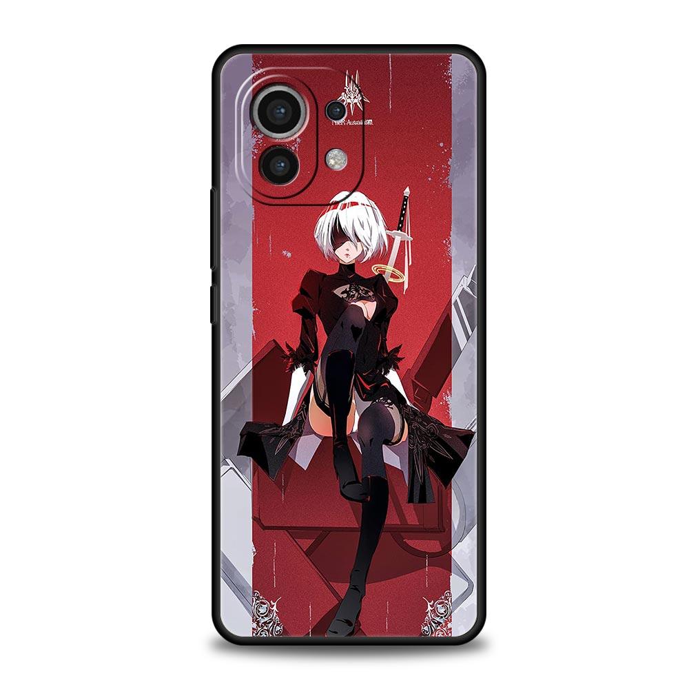 Nier Automata Cartoon Phone Case for Xiaomi Poco X3 NFC F3 M3 M4 Mi Note 10 12 11 Ultra 11T Pro 10T Lite 5G 9T 11i 11X Cover