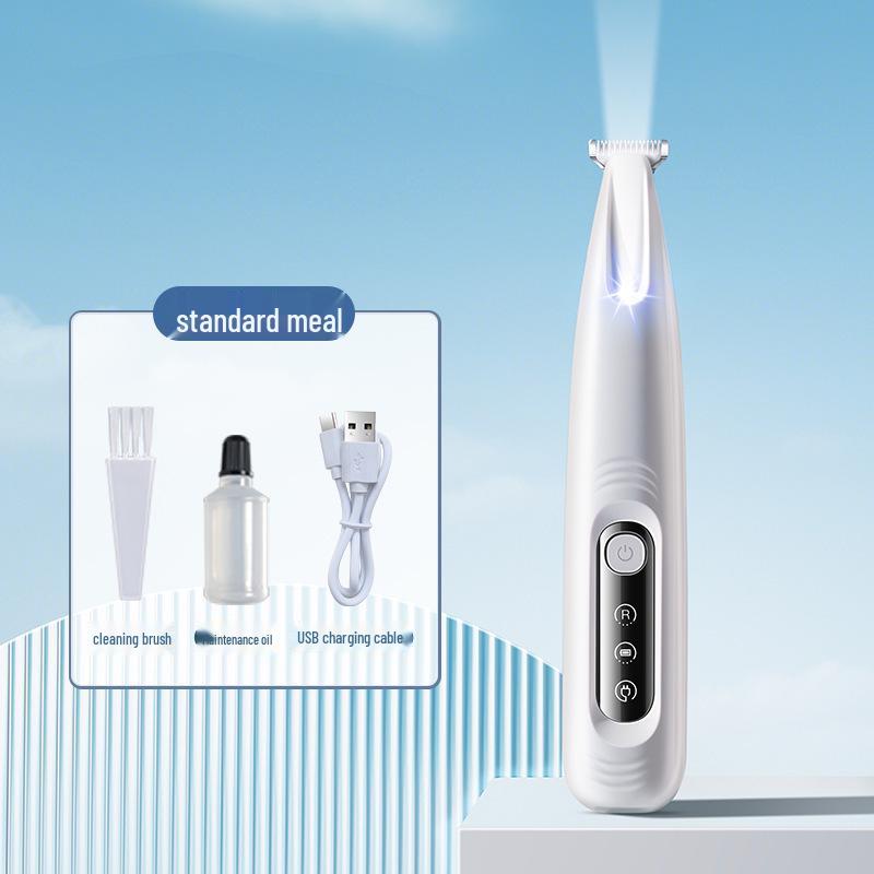 Electric Pet Paw Trimmer with Light: Cat & Dog Hair Clipper