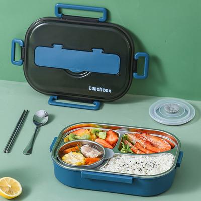 Practical with Soup Bowl Cold Preservation Chopsticks Stainless Steel Lunch Box Student Supplies Lunch Box