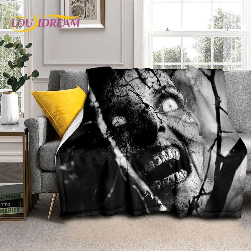 20 Style Gothic Horror Character Skull Ghost Spirit Soft Blanket,Soft Throw Blanket for Home Bedroom Bed Sofa Picnic Travel Gift