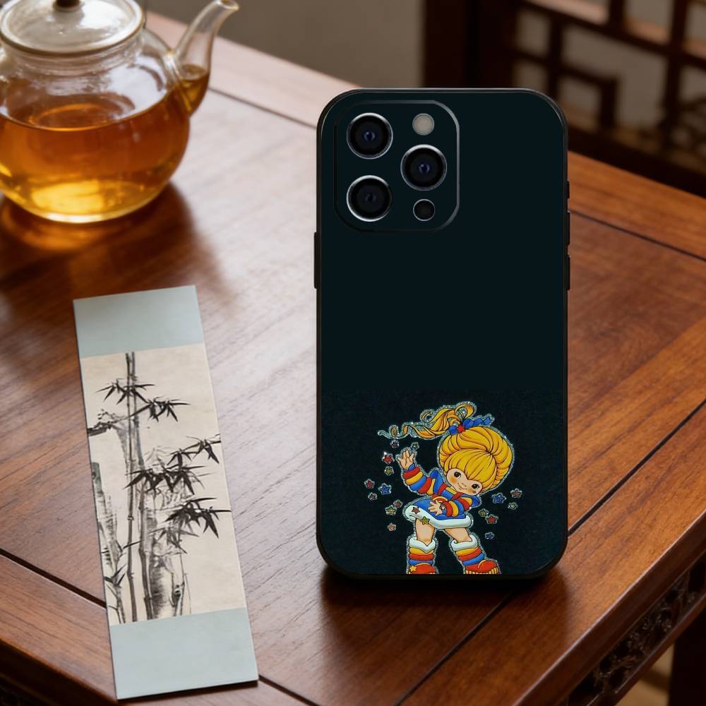 Cute Retro Rainbow Pony Phone Case For iPhone 17,16,15,14,13,12,11 Plus,Pro Max,XS,Soft Silicone Black Cover
