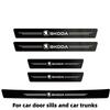 Car Sticker Car Door Sill And Trunk Decoration Protection Sticker Suitable For Skoda Octavia, Superb, Rapid, Fabia, Kodiaq, Karo   NL6
