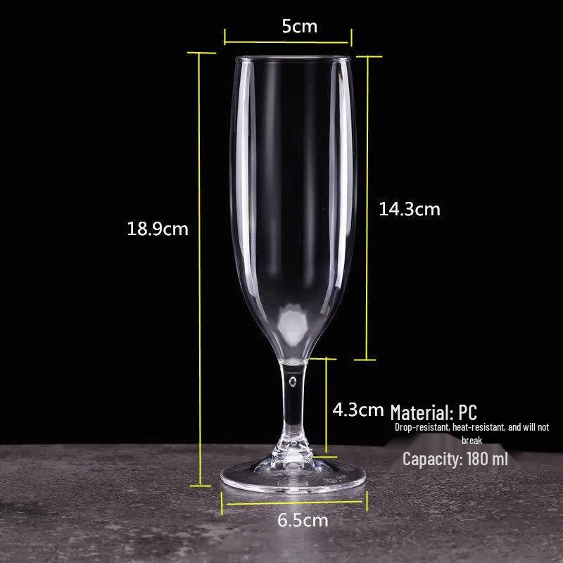 Acrylic Transparent Stemmed Wine and Champagne Glass