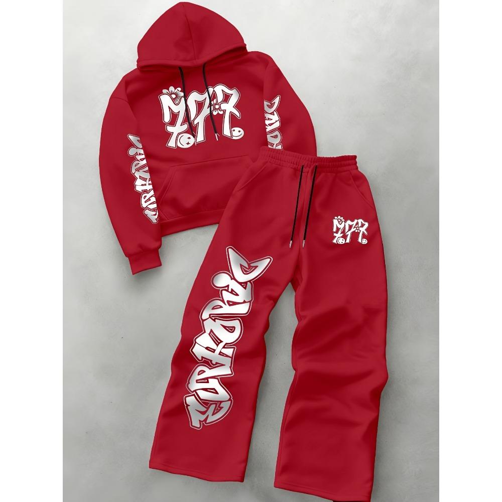 Fashionable Men's Outdoor Suit, Youth Casual Pullover, Spring and Autumn Long Sleeved Sportswear Set, Casual Classic Cool Street Style