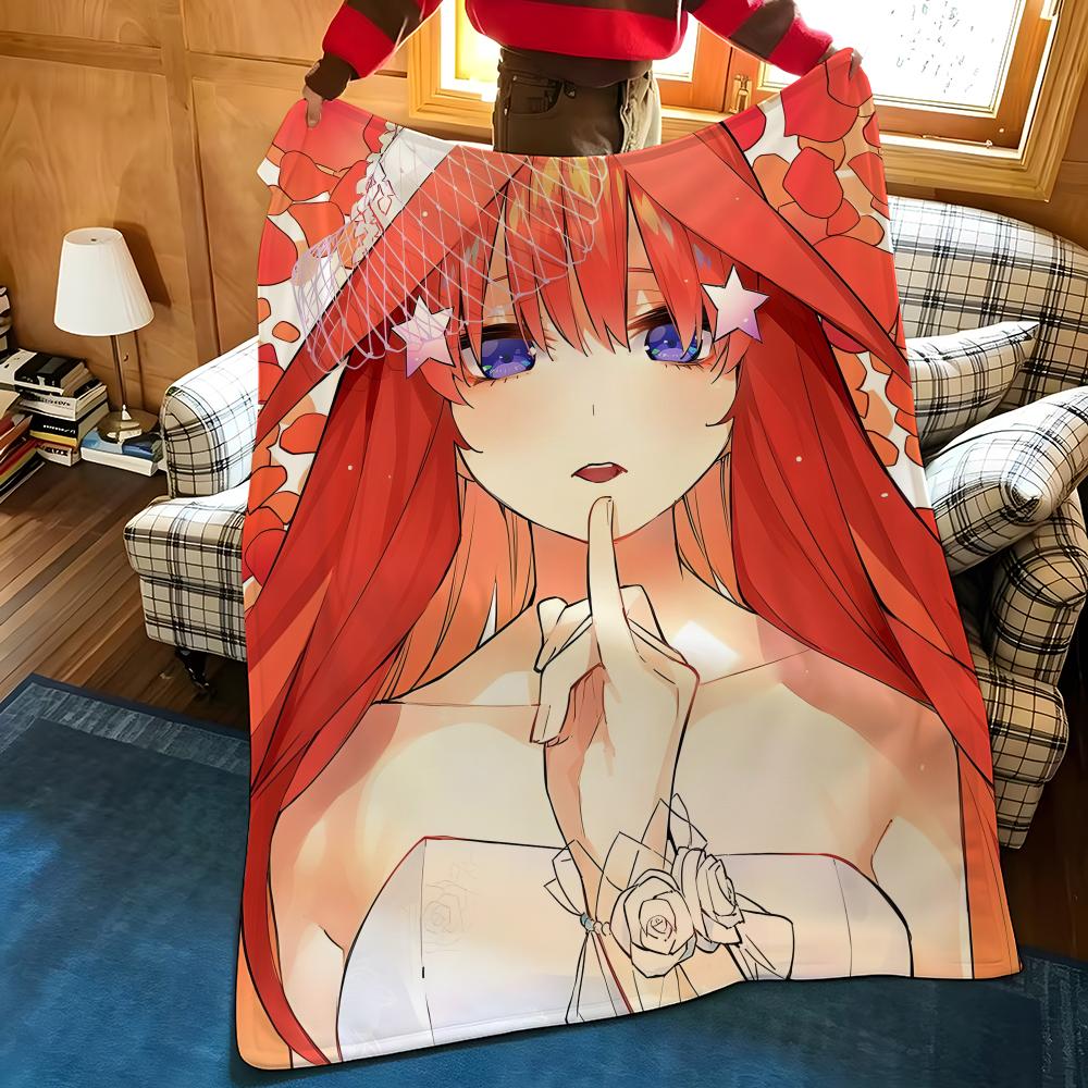 Anime T-The Q-Quintessential Q-Quintuplets Throw Flannel Blanket Suitable for Sofas Beds Offices Travel, Camping Chairs