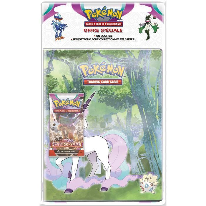 Portfolio Pokémon - Pack de 180 cartes + Booster EV02 - ASMODEE